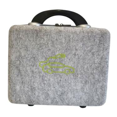 Imagem de Generic Bolsa de feltro para transporte de carregadores de veículos elétricos: prática, e conveniente, Cinza Claro