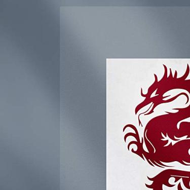 Imagem de USCLIFESYLE Dragon Silhouette 5 (Borgonha) (conjunto com 2) Adesivos de decalque de vinil premium à prova d'água para acessórios de telefone laptop, capacete, janela de carro, para-choque, caneca, porta, decoração de parede