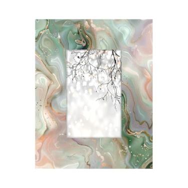 Imagem de Skerhhux Moldura abstrata verde mármore de 10 x 15 cm para mesa vertical ou horizontal e parede, moldura de mármore para pôster de certificado, decoração de casa, ideias de presentes para a família, 1