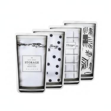 Imagem de Porta Alimentos Silicone Reutilizável 4 Peças para Congelar