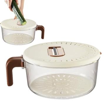 Imagem de Cesta de drenagem para frutas | Coador de bagas de camada dupla, recipiente de alimentos com alça dobrável, cesta de drenagem para cozinhar, casa, cozinha, acampamento, jantar, preparação de refeições