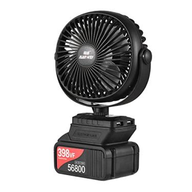 Imagem de IUPPA Mini ventilador elétrico de lítio portátil ventilador de acampamento ao ar livre ventilador rotativo de baixo ruído 360° com ângulo ajustável luz LED ventilador elétrico de mesa 2 níveis de