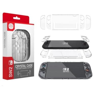 Imagem de Capa Protetora Dock Flip Para Nintendo Switch 2 Controle Removível Case Crystal
