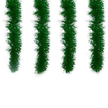 Imagem de Kit 12 Festão Verde 24 Metros Decoração Natalina Enfeite Natalino Fita Natal Guirlanda Fitilho Cordão Plumas Ornamento(4)