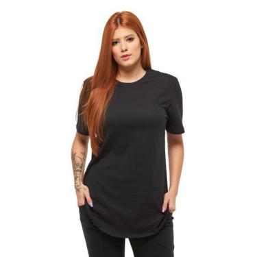 Imagem de Camiseta Long line Feminina Manga Curta C1-ROSAPINK-P-Masculino