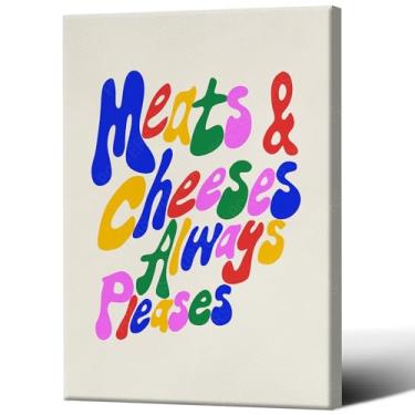 Imagem de Pôster Carnes e Queijo Fleisch & KäSe Bitte Immer Wanddruck Interessante Cozinha Impressões de Arte de Parede para Casa Sala de Estar Cozinha Decoração de Parede 30 x 45 cm Sem Moldura