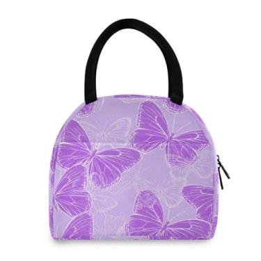 Imagem de GakkiGii Lancheira térmica borboleta, lancheira reutilizável à prova de vazamento para mulheres e homens, lancheira térmica para trabalho e viagens