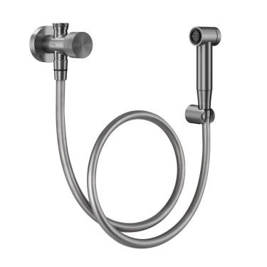 Imagem de Ducha Higiênica Docol Mix&Match 90009316070 com Registro e Derivação Grafite Escovado