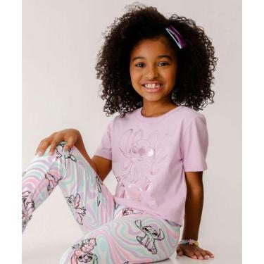Imagem de Blusa Infantil Angel Stitch Disney Tam 4 a 10-16049, Lilás, 4