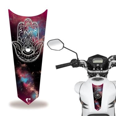 Imagem de Adesivo Faixa Gravata Tanque Moto Cg 160 125 Titan Fan Branco