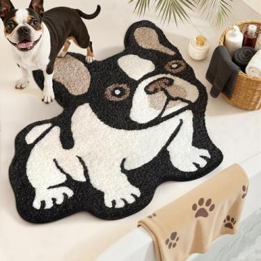 Imagem de LUMI Tapetes de banheiro de animais fofos, tapetes de banho absorventes de pelúcia para banheiro, tapete de banho lavável antiderrapante, ideal para decoração de banheiro, pia de chuveiro, banheira