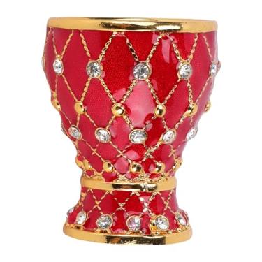 Imagem de GLOGLOW Mini Cálice retrô, Copo de Vinho Vintage Em Relevo de Metal Com Aparência Brilhante e Textura Delicada, para Decoração de Casa e Festa de Bar (Ouro Vermelho)