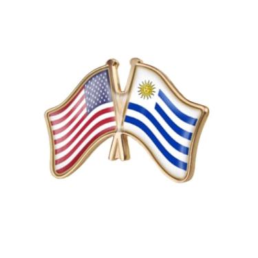 Imagem de EnigmaGlow Emblema de broche de pino único World Most Countries Estados Unidos América e outros países Cruz Amizade Emblema para homens e mulheres, 1.3x0.9inch（33x23mm）, Metal, resina