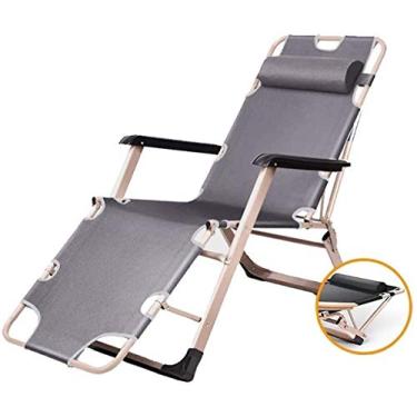 Imagem de YYBOES Espreguiçadeiras, espreguiçadeiras, espreguiçadeiras, espreguiçadeiras, reclináveis, cadeiras reclináveis, para jardim, exterior, dobrável, portátil, cadeira de balanço