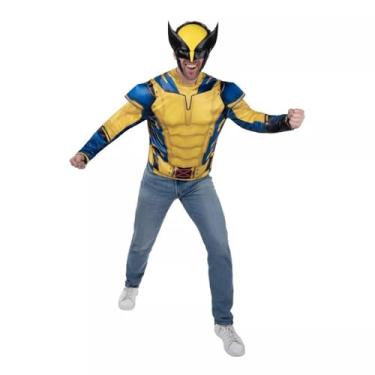 Imagem de Fantasia masculina Marvel Wolverine Halloween kit top e máscara adulto, Multicor, P-M