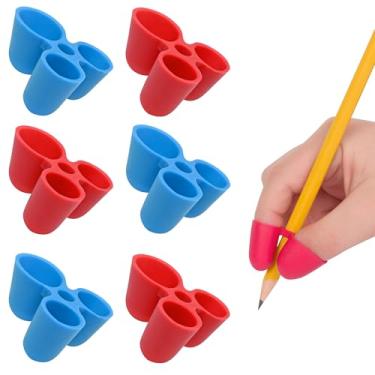 Imagem de The Pencil Grip Garra de escrita para lápis e utensílios, tamanho médio, 6 unidades azul/vermelho (TPG-21206)