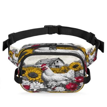 Imagem de Pochete preta para mulheres e homens com alça ajustável, bolsa transversal, bolsa de peito, bolsa tiracolo, Cor 23