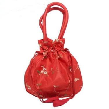 Imagem de Only My Live Home Bolsa de armazenamento de maquiagem de frutas bordadas com alça bolsa cosmética feminina lavanda especiarias sacos de embalagem de presente, Vermelho (10 peças), L7.87 x W 2.36 x H