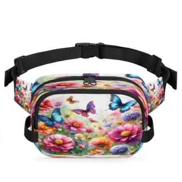 Imagem de Pochete de flores coloridas de girassol para mulheres e homens com alça ajustável, bolsa transversal, bolsa de peito, bolsa de bumbum, Cor 6