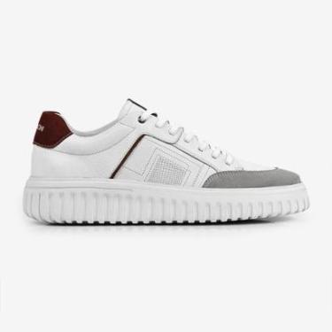 Imagem de Tênis Casual Ferracini Still Branco de Couro 8102-683C-Masculino