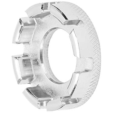 Imagem de Generic Chave de Raio de Roda para Ferramenta de Reparo de Bicicleta - Chave Inglesa Resistente de 8 Furos para Correção de Deformação do Aro - Prática (Prata)