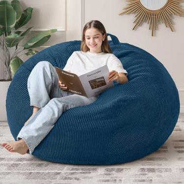 Imagem de Cadeira de pufe de 1,8 m em gota para adultos com espuma viscoelástica lavável na máquina para sala de estar, quarto