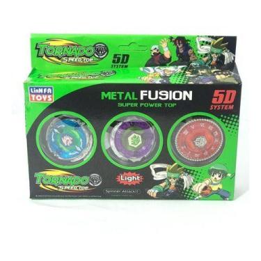 Imagem de Kit Arena Beyblade + 6 Beyblade Tornado + 2 Lançadores - Lianfa Toys (