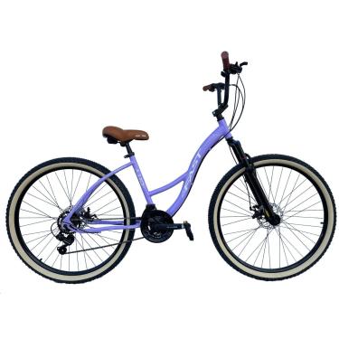 Imagem de Bicicleta Unissex Aro 29 aluminio Beach City Lilás 21 Marchas Dalannio Bikes