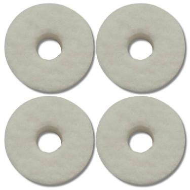 Imagem de Kit 4 Feltro Branco Estante Prato Bateria Liverpool