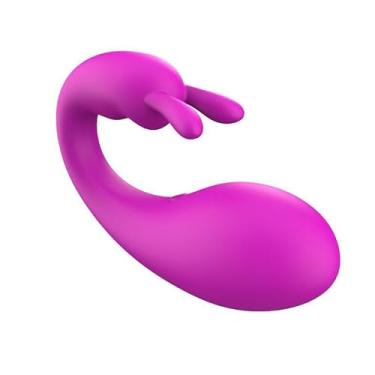 Imagem de Vibrador POTENTE com 2 MOTORES aplicativo app controle a distancia bluetooth (Roxo)