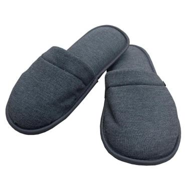 Imagem de Chinelo de Quarto Masculino Fechado Cotelê Chumbo - 08.08.018-Masculino