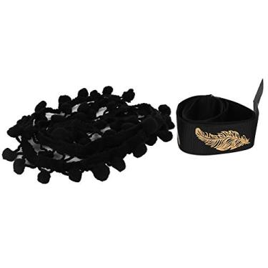 Imagem de SIWOTED 2 unidades de fita de 25 mm/10 mm de fita de impressão de bola DIY material de embrulho de roupas acessório de ornamento (Tipo 4)