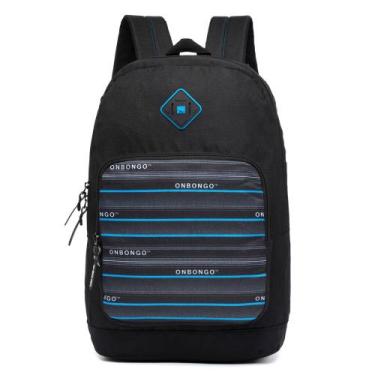 Imagem de Mochila Onbongo Preta Casual Escolar Notebook, U, PRETO