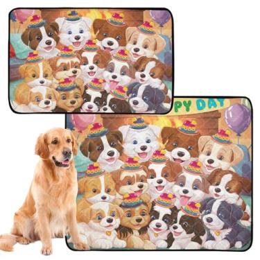 Imagem de TSENQUE Almofadas de xixi laváveis para cães, à prova d'água, tapete para cercadinho fofo e reutilizável, tapete absorvente, pequeno x pacote com 3