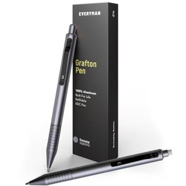 Imagem de Everyman Conjunto de caneta e lápis Grafton, bronze | Caneta esferográfica de tinta gel de metal premium EDC + lapiseira | Ferramentas de escrita executiva recarregáveis para escritório, negócios