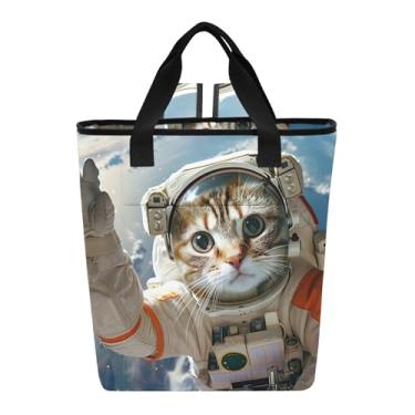 Imagem de Joitme Mochila térmica à prova de vazamento, fofo, gato, astronauta, à prova d'água, 36 latas, mochila refrescante para mulheres e viagens