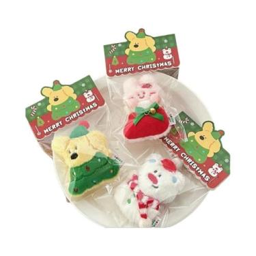Imagem de 1/3 pçs natal boneca de pelúcia pingente menina pequeno animal decoraç