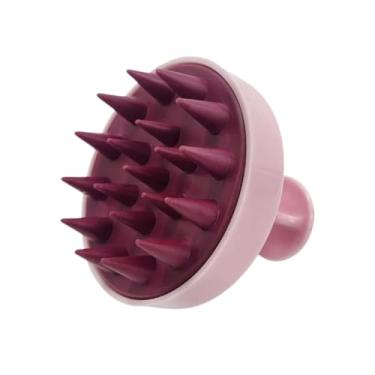 Imagem de Escova Massageadora Capilar Anti Queda, Suave para Todos os Tipos de Cabelo e Relaxamento(Rosa Bebê/Vinho)