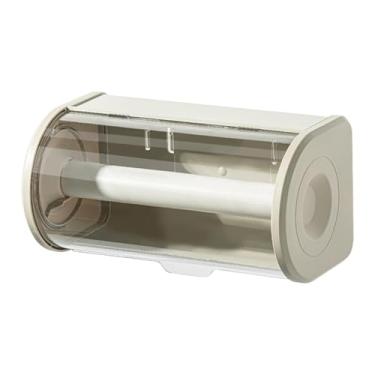 Imagem de Bothyi Suporte para Papel Toalha, Dispensador de Lenços de Papel Fácil de Instalar, com Prateleira Superior para Temperos e Suporte para Rolos de para, Damasco