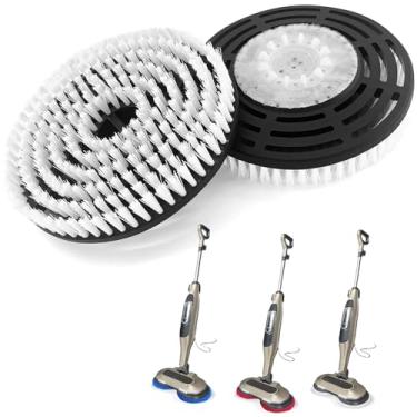 Imagem de Pacote com 2 cabeças de escova de esfregão a vapor de substituição atualizadas para esfregão a vapor Shark S8201 S8001 S7001 S7201 S7000 S7005 S7020 esfregão a vapor e esfregão tudo-em-um, escova de