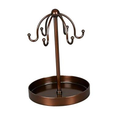 Imagem de Dynwave Porta-joias, organizador para colares e brincos, bandeja para anéis, suporte multifuncional para chaves, porta-chaves para anéis e brincos, ideal para, Preto