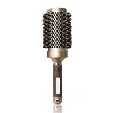 Imagem de Dioche Escova Redonda, Escova de Estilo de Cabelo para Secagem por Sopro, Alisamento Com Cabo de Madeira Antiderrapante, Salão de Beleza, Uso Doméstico, Todos Os Tipos