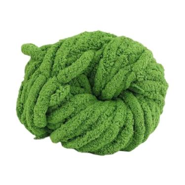 Imagem de CarpNettore Fio de chenille grosso para tricô manual, ideal para suéteres de tapeçaria, Verde