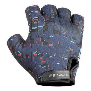 Imagem de Luva Bike Poker Antishock Gen Energy - Preto/Azul/Verde/Vermelho - G (Br)-Unissex