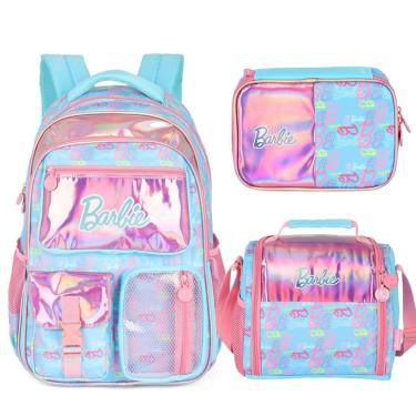 Imagem de Kit Mochila Lancheira Estojo Escolar Bolsa Menina Barbie-Feminino