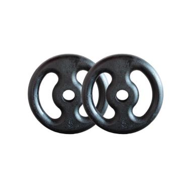 Imagem de Kit com 2 Anilhas de Ferro Fundido de 5 Kg-Unissex