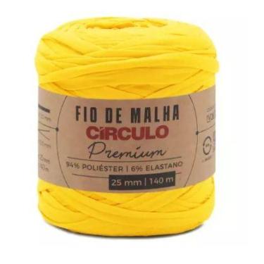 Imagem de Fio de Malha Premium 25mm Círculo 140 Metros Cor 1289 Canário - no-bra