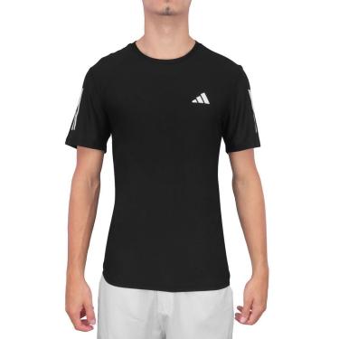 Imagem de Camiseta Adidas Own The Run Preta e Branca-Masculino