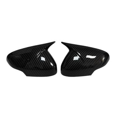 Imagem de Retrovisor lateral espelho capa asa tampa exterior porta guarnição acessórios de decoração do carro compatível com lhd volvo c30 s40 s80 2007-2011(Carbon Fiber Black)