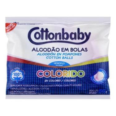 Imagem de Kit c/ 4 Algodao em Bolas Hidrofilo Colorido Cottonbaby 50g